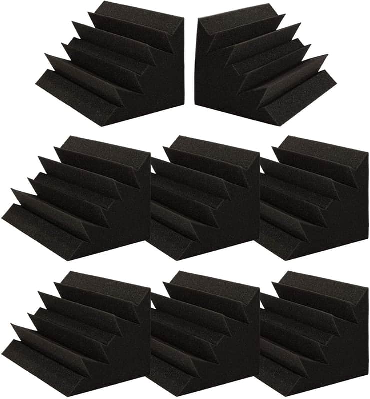 12" x 7" x 7" Bass Traps Acoustic Foam 8 Pack Acoustic Panels Bass Traps Corner Studio Foam image 1