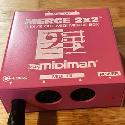 Midiman Merge 2x2 MIDI Merge Box – 2 In / 2 Out – Excellent Condition w/ Power Supply image 3