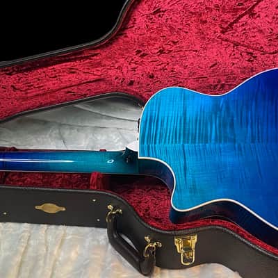 NEW ! Taylor 614ce Custom Acoustic-Electric Guitar - Natural Top - Blue Fade Back and Sides - AAAAA Flamed Maple - Authorized Dealer - G05925 - 4.9lbs image 14