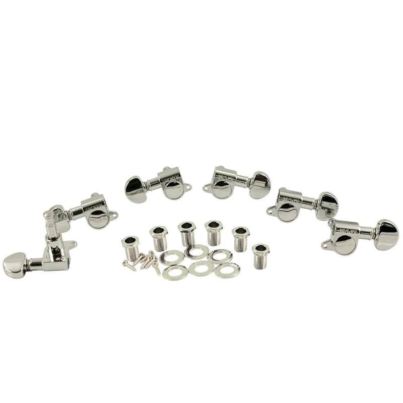 Mini Rotomatic 3 Aside Machine Heads 14:1 Gear Ratio-Chrome image 1