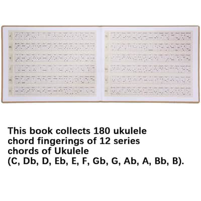 Ukulele Chord Book Portable Practice Chart With 180 Chords Beginner Learning Tool For Ukulele Teaching And Reference image 3