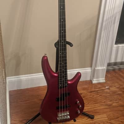 2004 Ibanez  SR300 DXF SoundGear Fretless - 4 String Bass Guitar 2004 Candy Apple Red image 10
