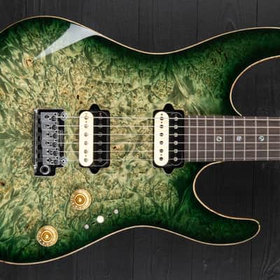 Suhr Modern Custom Shop Burl Maple HH FTGB - Faded Trans Green Burst image 6