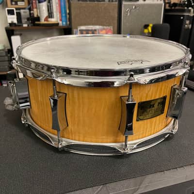 Pork Pie 6x14 10-Lug Snare (2008) Natural Curly Maple image 11