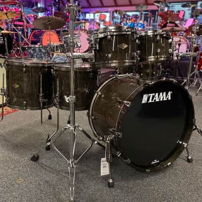 Tama Starclassic Walnut/Birch Limited Kit 2022 Gloss Charcoal Tamo Ash 5 piece drum set image 1