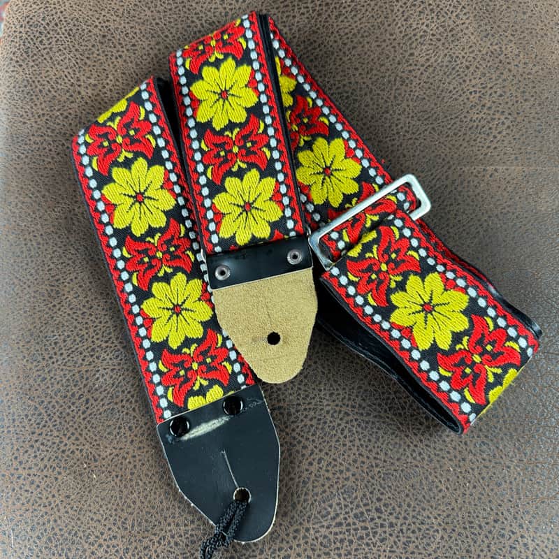 NOS Ace Style Strap Yellow and Red - 1970s image 1
