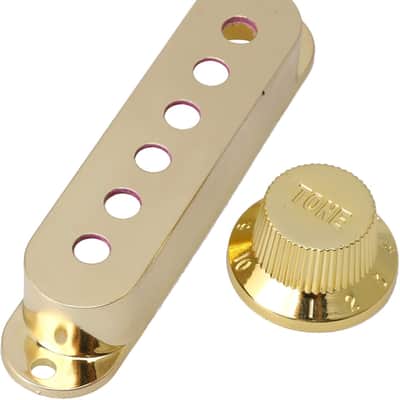 Purple Strat-Style Single Coil Pickup Covers & Knob Set | ST 6-Hole Covers (48/50/52mm), 1 Volume, 2 Tone, Switch Tip image 2