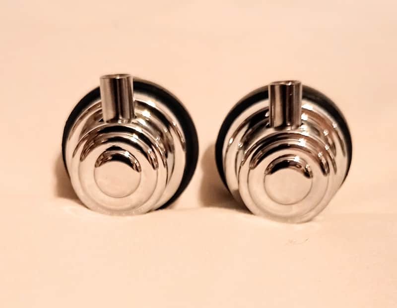 DW DESIGN SERIES MINI TURRET LUGS PAIR (2) - CHROME - FREE SHIP TO C-USA! image 1