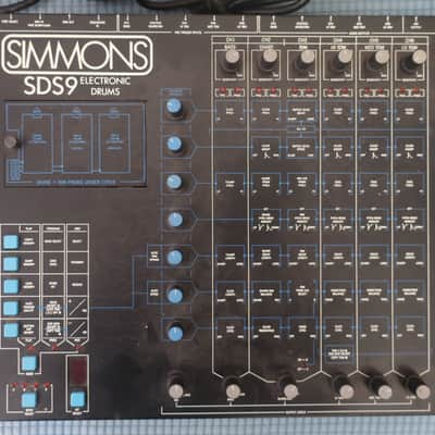 Vintage 1980s Simmons Electronics Drum Set 2 Modules SDS9 6-Channel Drum Synthesizer 1 Brain Works 1 Brain For Spare Parts + 2 Octagon Pads Lots Of Spare Parts 3 Extra Rom Chip Snare Rim A & B EPROM image 5