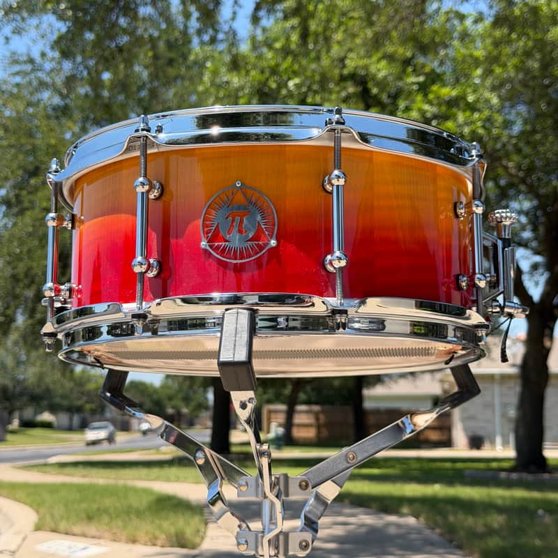 Pi Drum Company - 13x5.75" Curly Maple Stave Shell Snare Drum image 1