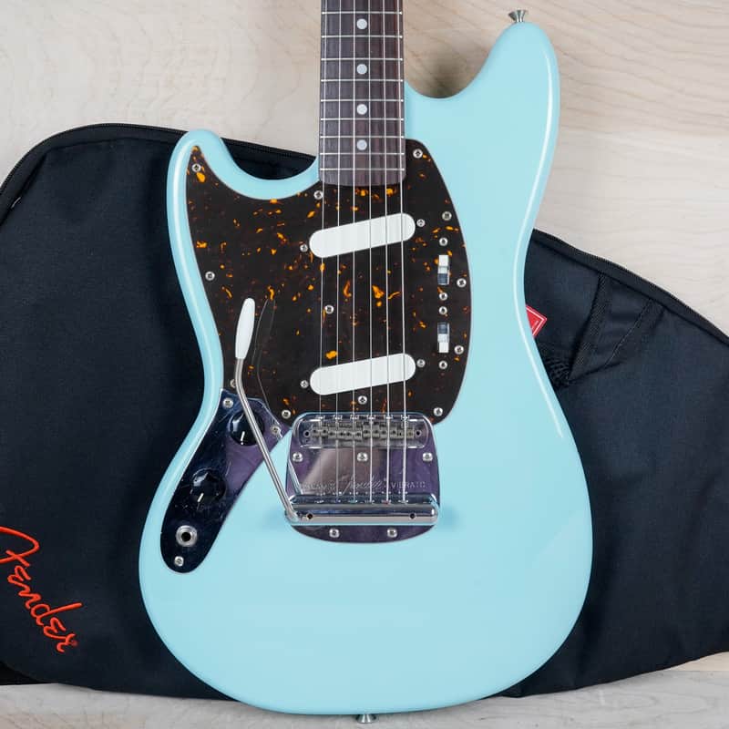 Fender MG69-LH Mustang '69 Reissue Left Handed MIJ 2012 Sonic Blue Japan w/ Gig Bag