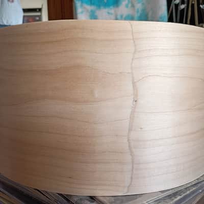 B-stock 14x7 Maple steam Bent semi-solid bare raw snare drum Shell by Erie drums and shells image 2