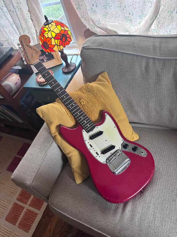 Fender Mustang Guitar with Rosewood Fretboard 1965- Dakota Red image 1