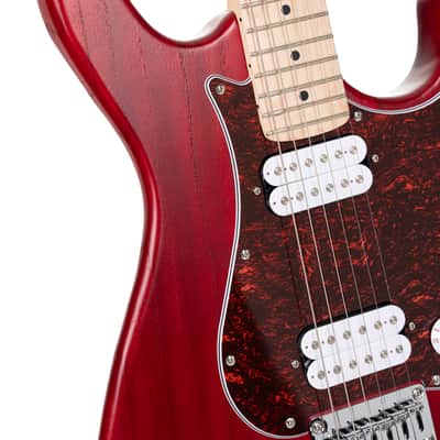 Cort G100 HH | G Series Double Cutaway Electric Guitar, Open Pore Black Cherry. New with Full Warranty! image 11