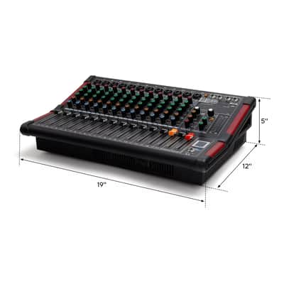 16DSP Professional 12-Channel Power Mixer | USB, TRS, Bluetooth | Studio & Live Sound image 3