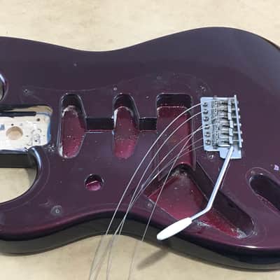Lefty Vintage 1997-98 Fender Relic Standard Strat Body Guitar Old Wine Red Hardware image 15