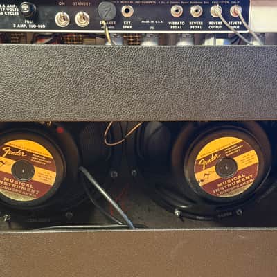 Vintage 1968 Fender "Drip Edge" Pro Reverb Amp 2*12 + 10" baffle & speakers image 16