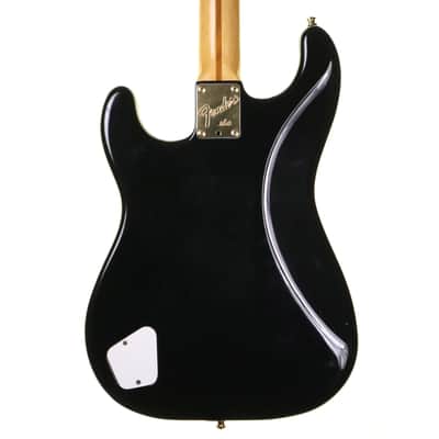 Fender Gold Elite Stratocaster Electric Guitar, Black, Gold Hardware image 8