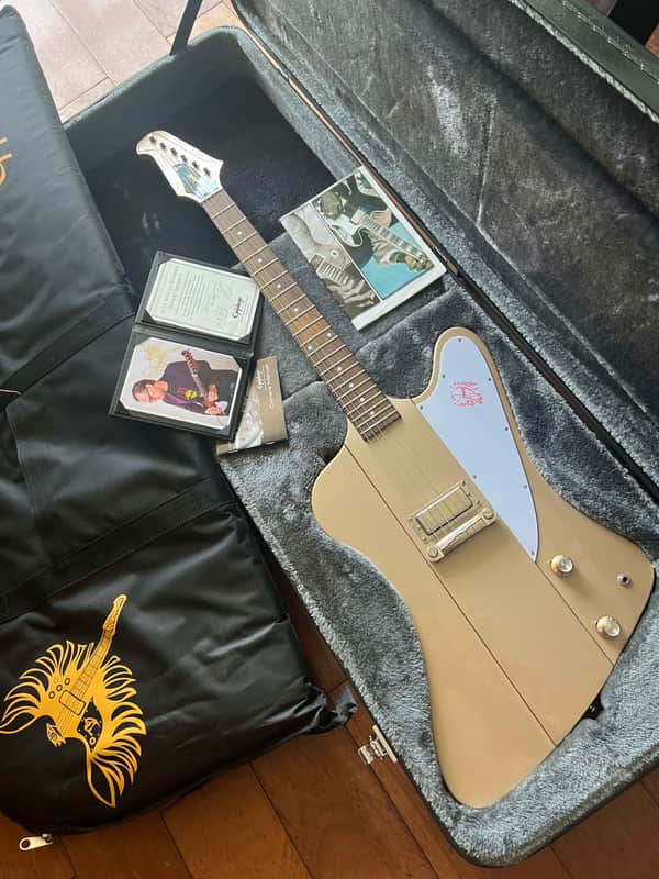 DEMO VIDEO Epiphone Joe Bonamassa Signature "Treasure"  firebird (US Customers Tax included in shipping price) 2017 - 2019 - Polymist Gold image 1