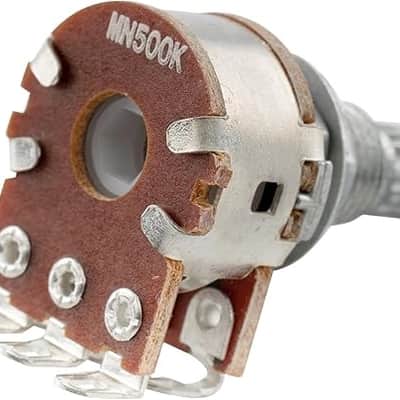 Pro Aluminium Mini Metric Sized Blend Pots Dual Balance Potentiometers with Center Detent for Guitar (Set of 2) image 3