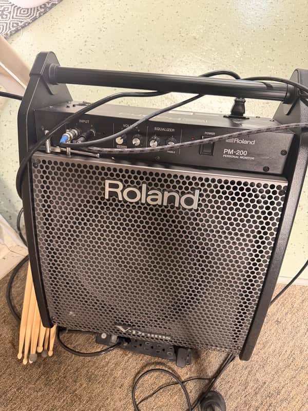Roland PM-200 180-Watts 1x12" Personal Drum Amplifier for V-Drums 2016 - Present - Black image 1