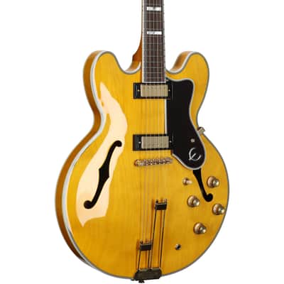 Epiphone Sheraton Semi-Hollowbody Electric Guitar (with Gig Bag), Natural, with Gold Hardware, Open Box (Very Good) image 2