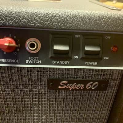 Fender Super 60 2-Channel 60-Watt 1x12" Guitar Combo 1988 - 1992 - Black image 6