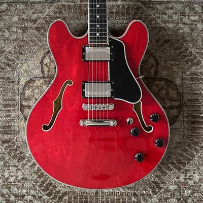 Eastman T386-RD Thinline Electric in Red w/ Hard Case & Free Pro Setup image 4