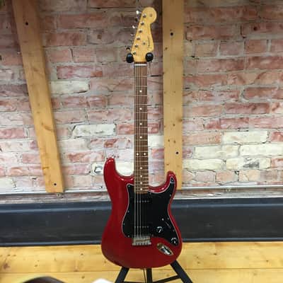 USED Fender Noventa Stratocaster 2021 - Crimson Red Transparent image 1
