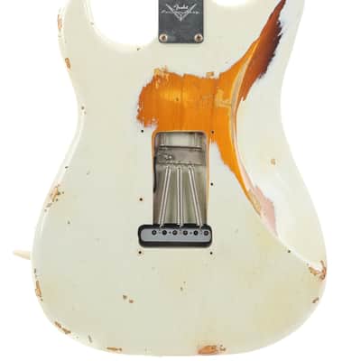 Fender Custom Shop 1955 Stratocaster Desert Tan over Sunburst Heavy Relic 2017 image 8