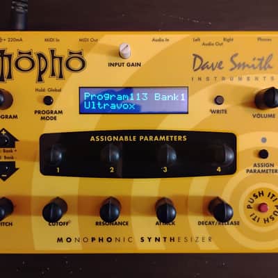 Dave Smith Instruments Mopho Desktop Monophonic Synthesizer 2008 - 2016 - Yellow image 1