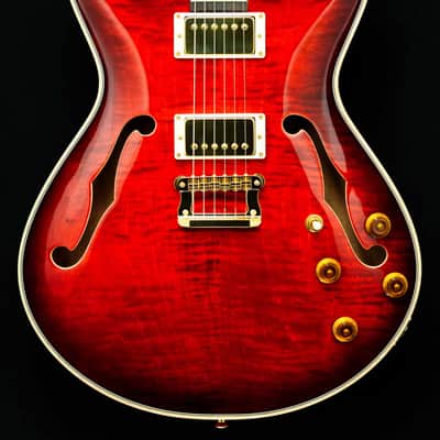 Knaggs Guitars - Sheyenne - Hollow Body - Indian Red Burst Sheyenne - Hollow Body - Gloss -  OHSC - Call for Best Price !!! image 1
