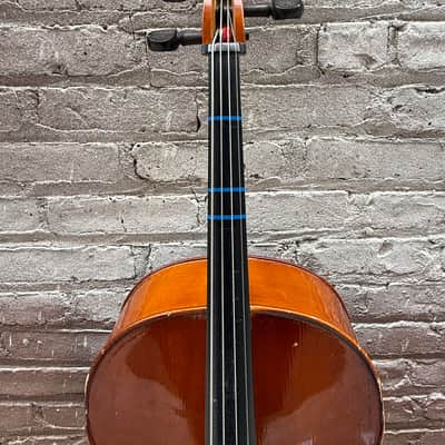 Palatino VC-450 1/2 Size Handcrafted Cello w/ Gig Bag – Repaired Cracks – Used Good image 6