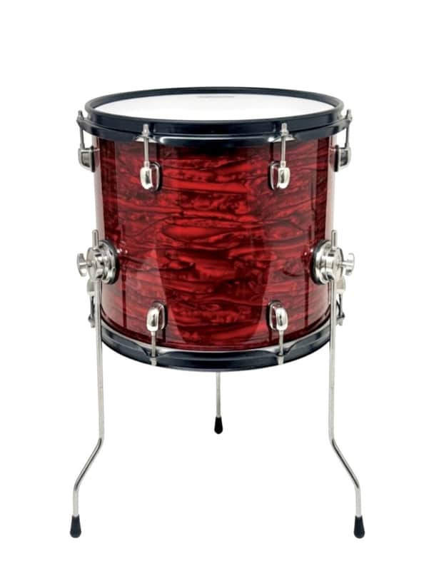 Dolby 12” x 12” Red Wood Floor Tom Electronic Full Shell for Roland Alesis image 1