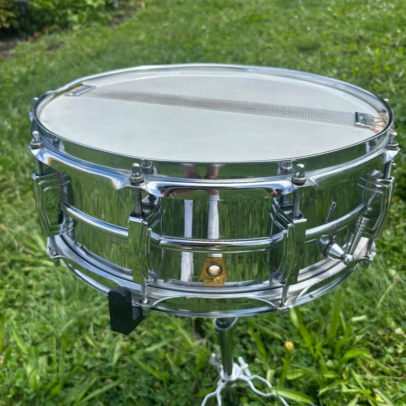 Ludwig LM400 Supraphonic 5x14" 10-Lug Aluminum Snare Drum 1985 - Present - Chrome-Plated image 1