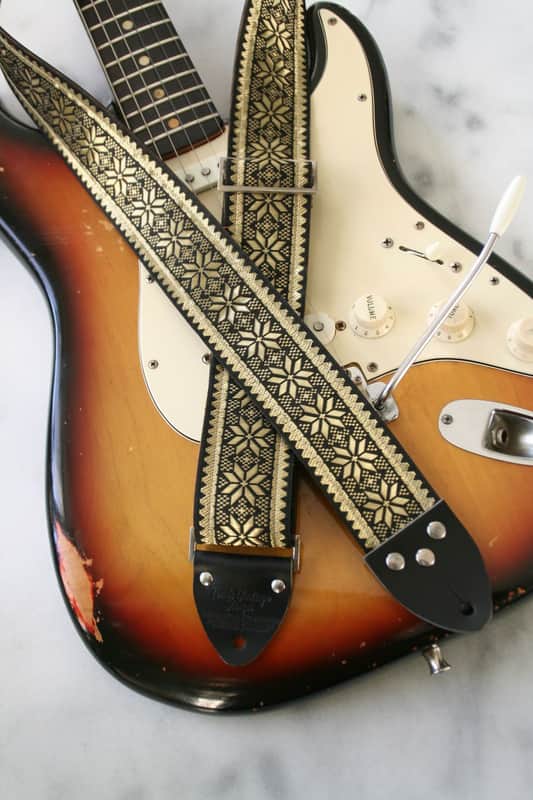 Tom's Vintage Straps Vintage 60s Gold 'Frostettia' Hippie Guitar Strap Replica 2026 image 1