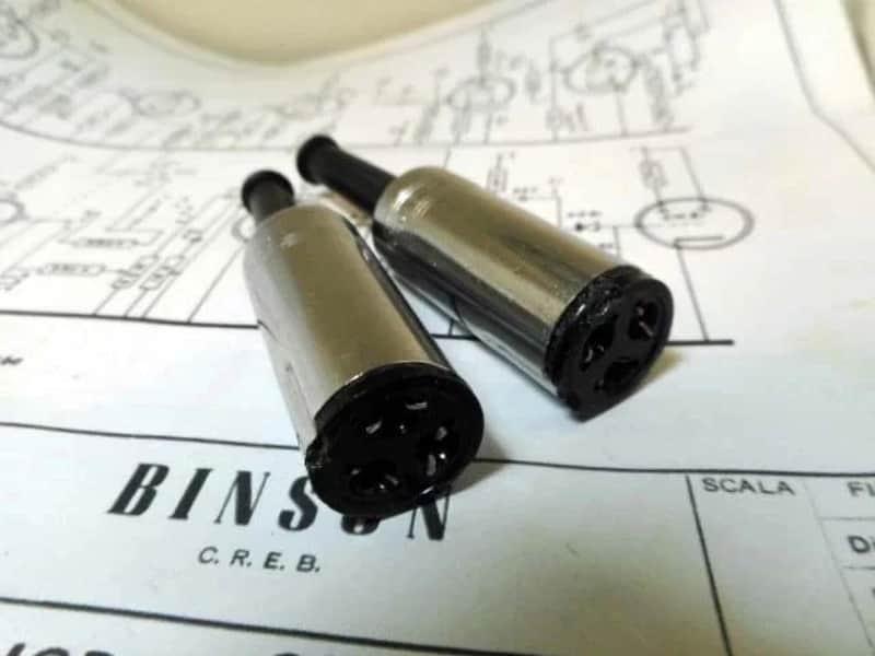 PAIR OF BINSON ECHOREC 3 POLE PLUGS AUDIO ADAPTERS image 1