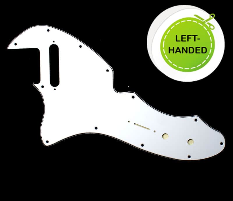 Left-handed 69 Telecaster Tele Thinline Re-Issue Style Guitar Pickguard 3ply White image 1