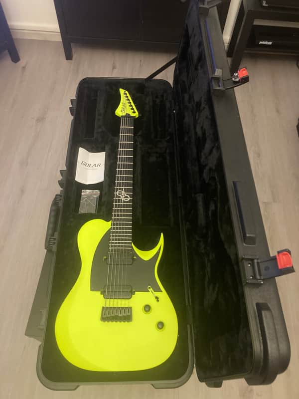 SOLAR Guitars T2.7LN+ - Lemon Neon - 7 strings image 1
