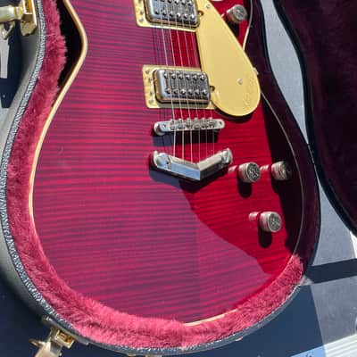 Gretsch G6228FM Players Edition Jet BT with V-Stoptail 2018 - Dark Cherry Stain - Flamed Top image 11