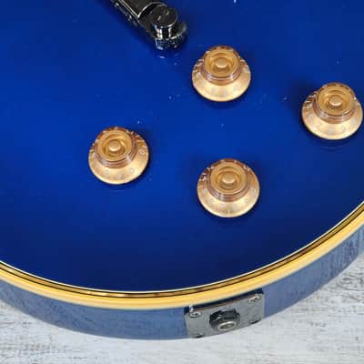 1997 Greco Japan LG-70 Eclipse Style Les Paul (Blue) image 3