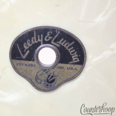 Leedy&Ludwig 9x13"White Marine Pearl Vintage'54 Tom Drum Shell 3Ply Maple WMP 50 image 2