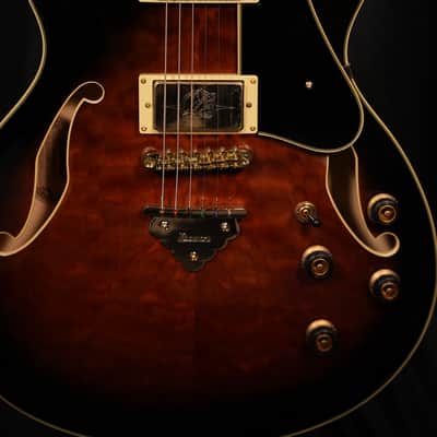 Ibanez AS93QMSP-DBS Artcore Expressionist 2025 - Present - Dark Brown Sunburst image 2