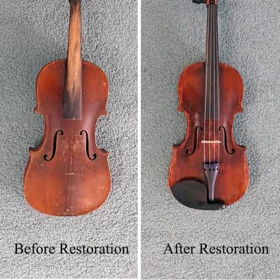 RESTORED ANTIQUE HOPF 4/4 GERMAN TRADE VIOLIN STRADIVARIUS COPY WITH CASE image 14