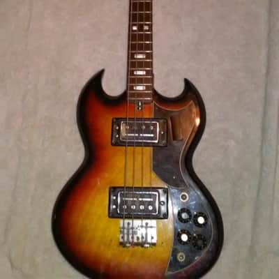 1970's Kay K-2B Bass Sunburst image 1