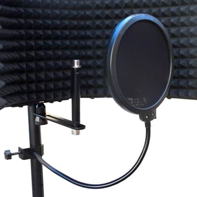 4ft to 6ft 6" Height Recording Studio Microphone Isolation Shield with Tripod Stand image 5