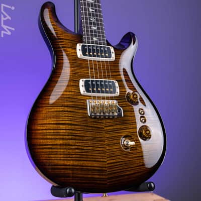 PRS Custom 24-08 10-Top Black Gold Wraparound Burst image 1