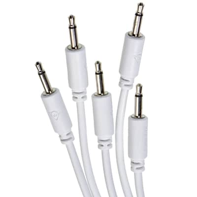 Black Market Modular Eurorack Patch Cables (50cm - White - 5 Pack) image 1