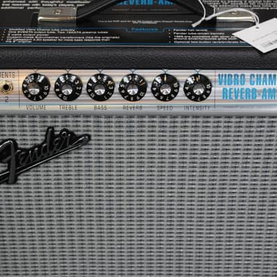 Fender '68 Custom Pro Vibro Champ Reverb 5-Watt 1x10" Guitar Combo 2021 - Present - Black image 2