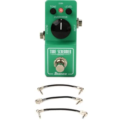 Ibanez Tube Screamer Mini Pedal with 3 Patch Cables image 1
